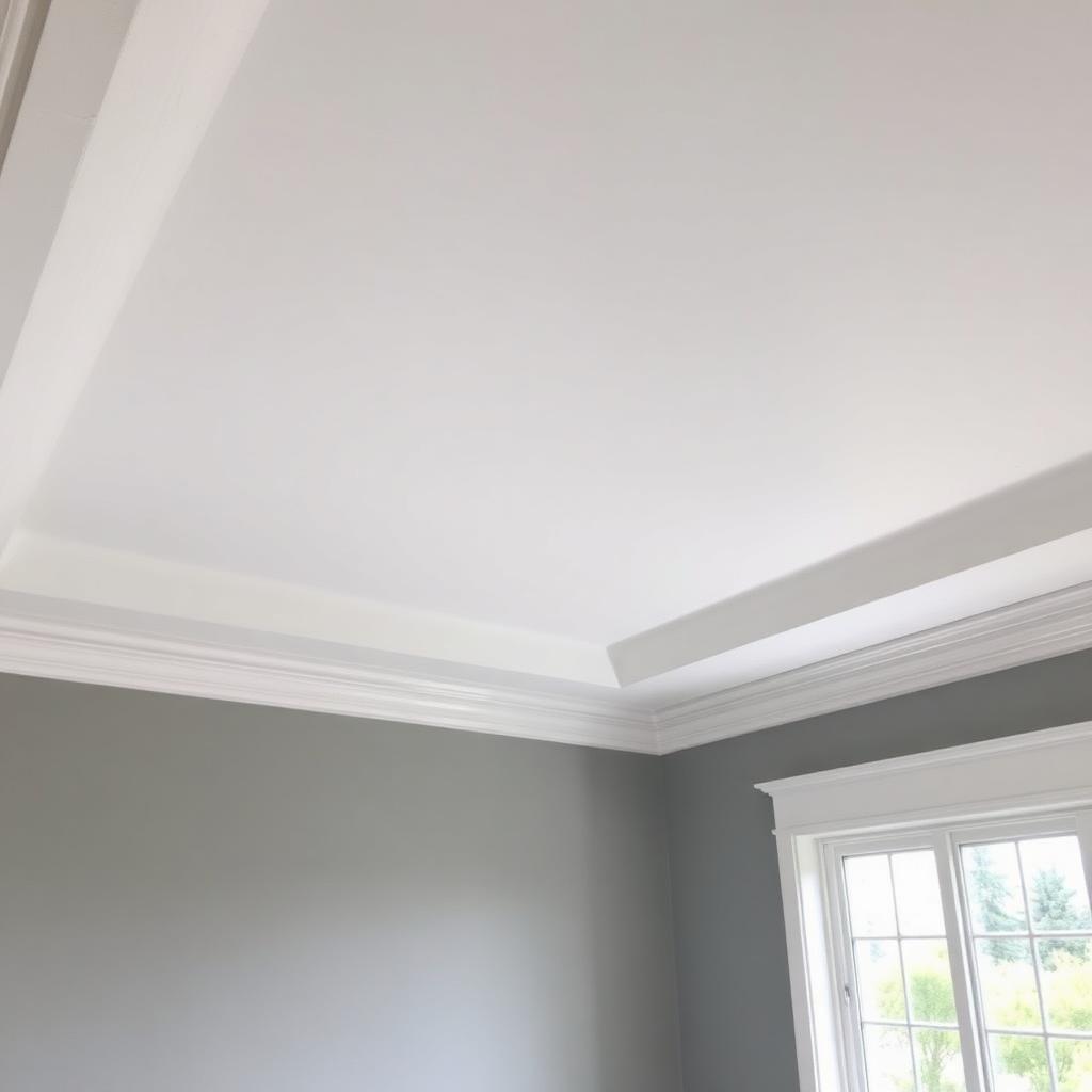 Smooth repainted ceiling after ceiling repair in Colorado Springs